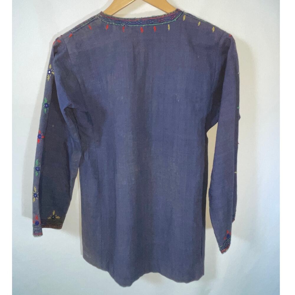 Vintage 1960 Embroidered Top - Women's Size M - 100% Cotton - Hippie Vintage! - Picture 2 of 8